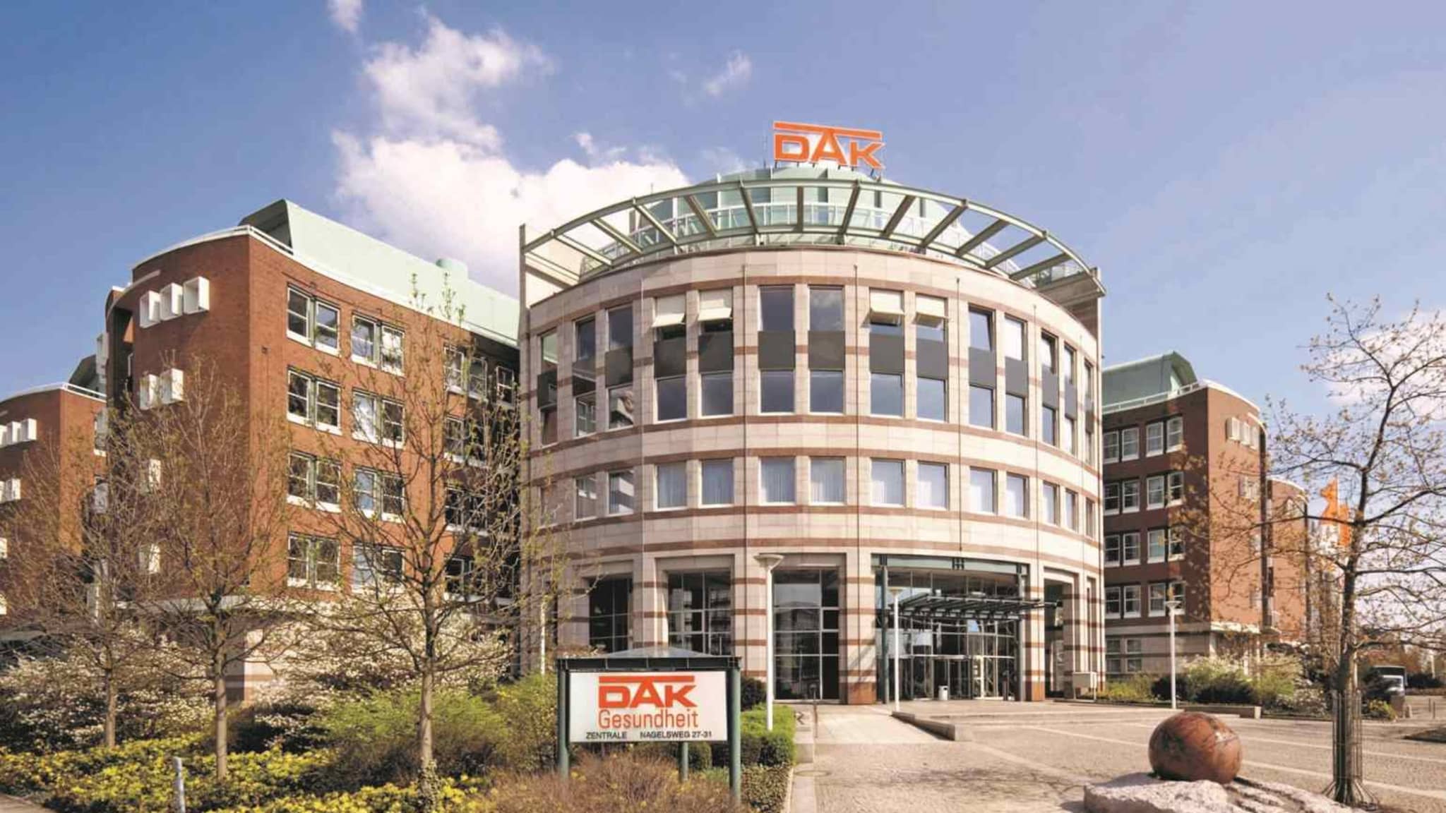 Die Zentrale der DAK-Gesundheit in Hamburg