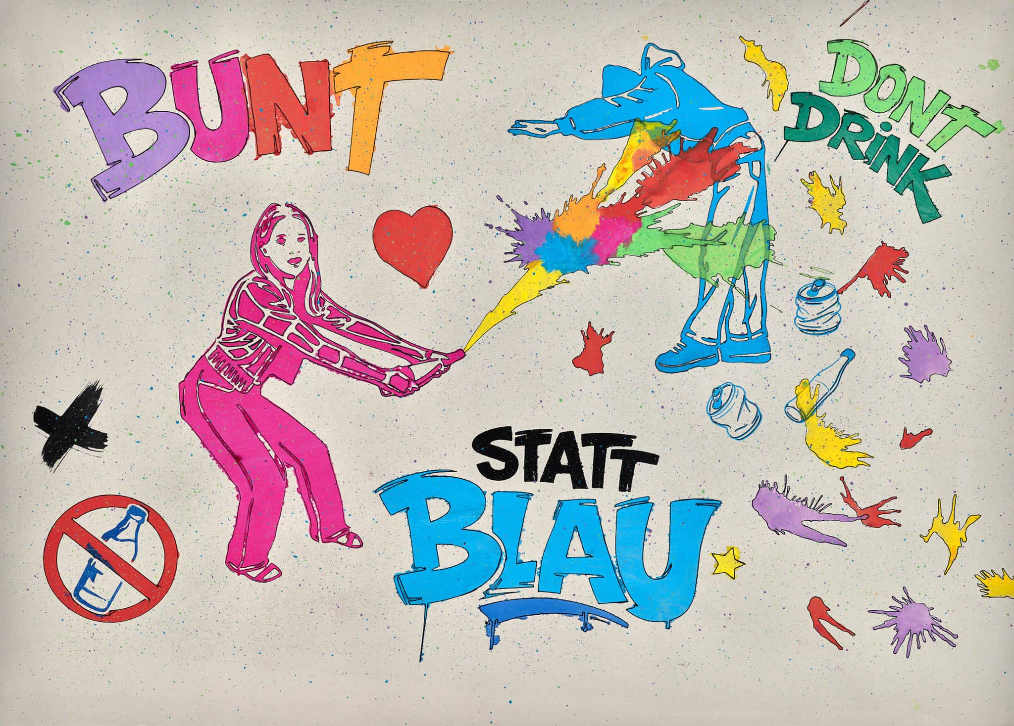 Motivbild Kampagne "bunt statt blau"