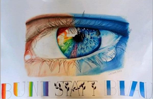 Motivbild Kampagne "bunt statt blau" 3.Platz