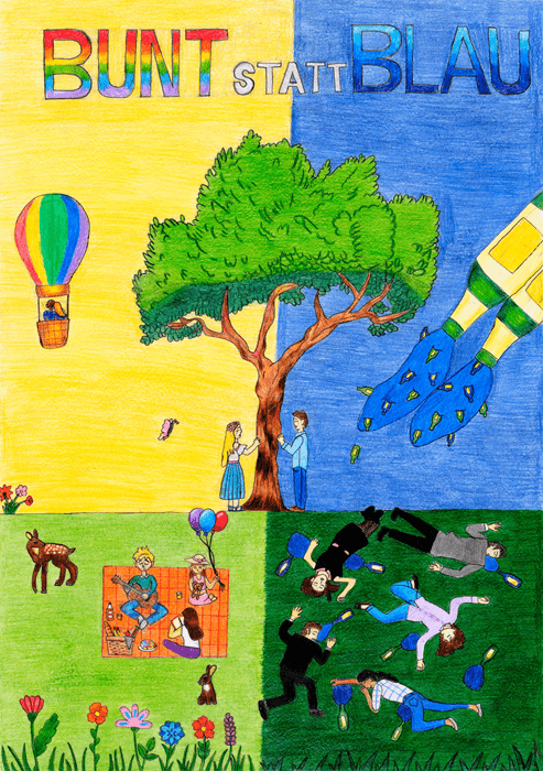 Motivbild Kampagne "bunt statt blau"