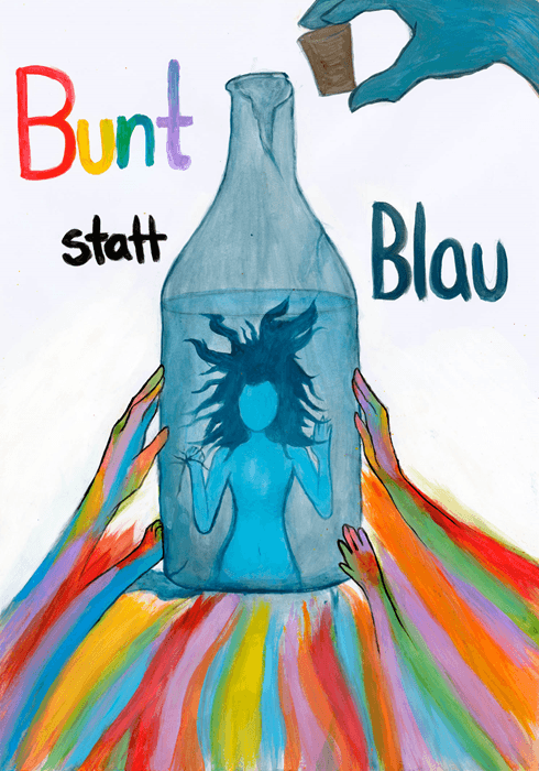 Motivbild Kampagne "bunt statt blau"