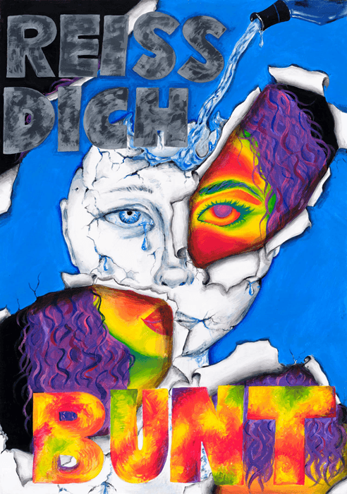 Motivbild Kampagne "bunt statt blau"