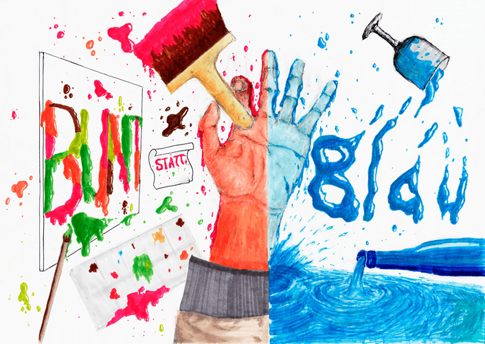 Motivbild Kampagne "bunt statt blau"