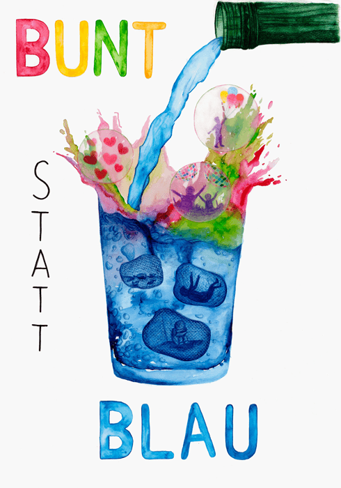 Motivbild Kampagne "bunt statt blau"