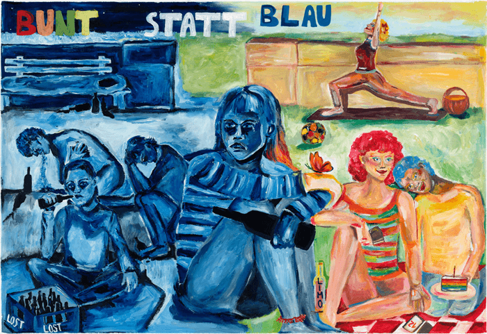 Motivbild Kampagne "bunt statt blau"