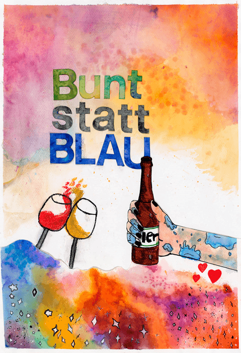 Motivbild Kampagne "bunt statt blau"