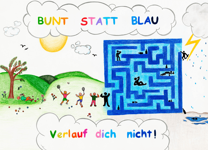 Motivbild Kampagne "bunt statt blau"