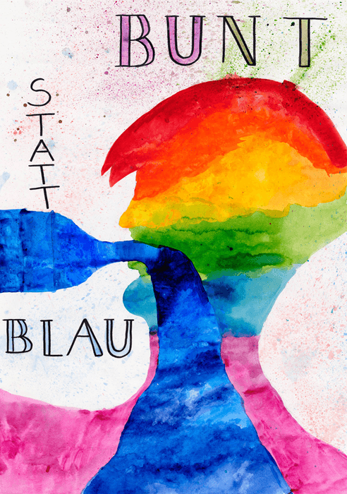 Motivbild Kampagne "bunt statt blau"