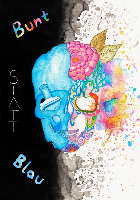Motivbild Kampagne "bunt statt blau"