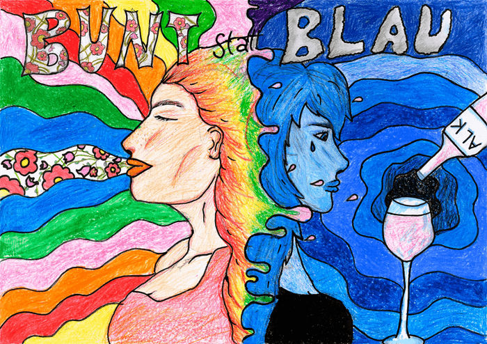 Motivbild Kampagne "bunt statt blau"