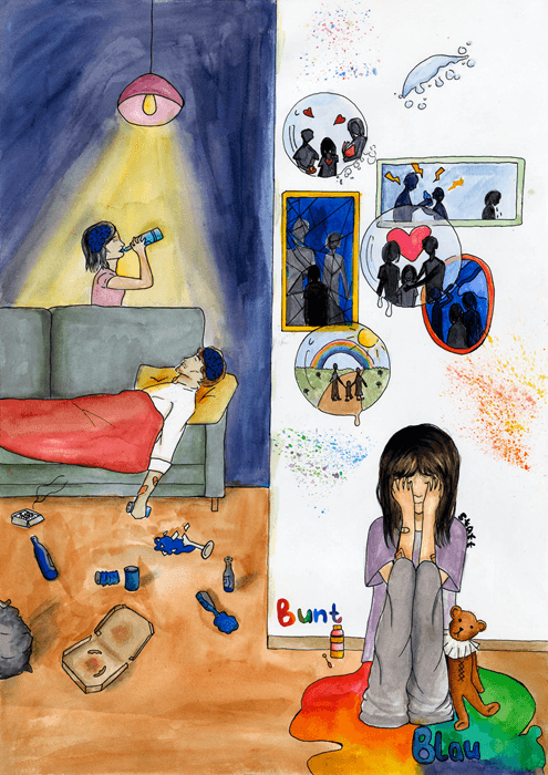 Motivbild Kampagne "bunt statt blau"