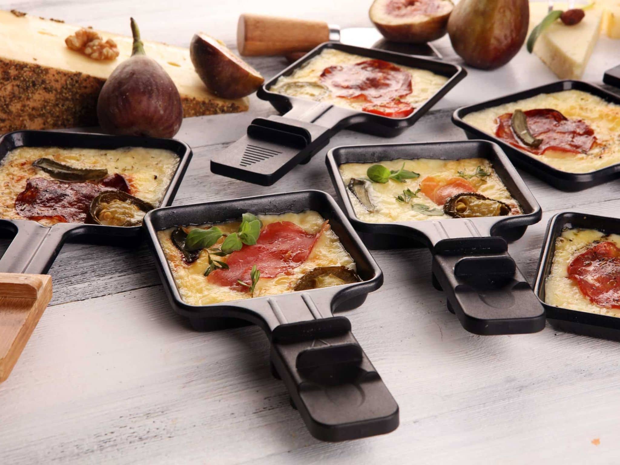 Rcalette-Pfännchen mit Käse und Kochschinken