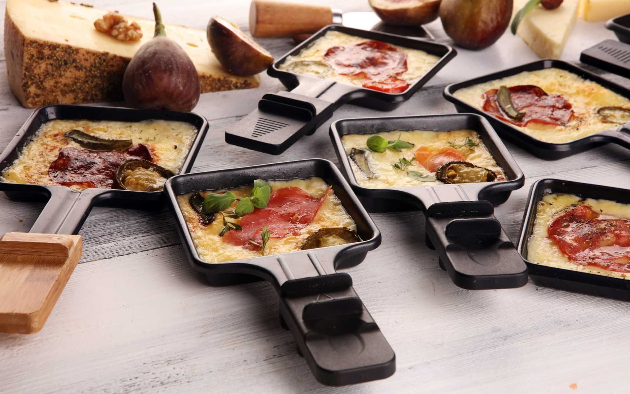 Rcalette-Pfännchen mit Käse und Kochschinken