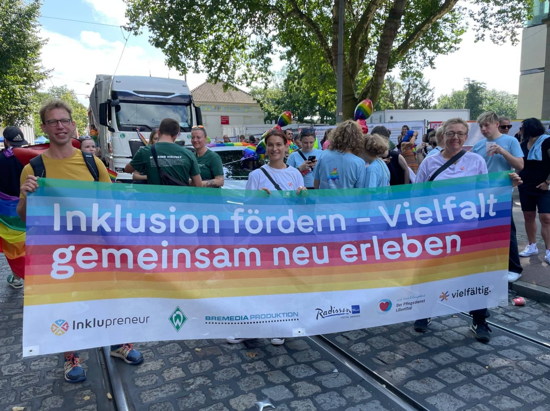 Kampagne Gesundes Miteinander: Logo "vielfältig" Gewinner-Projekt in Bremen