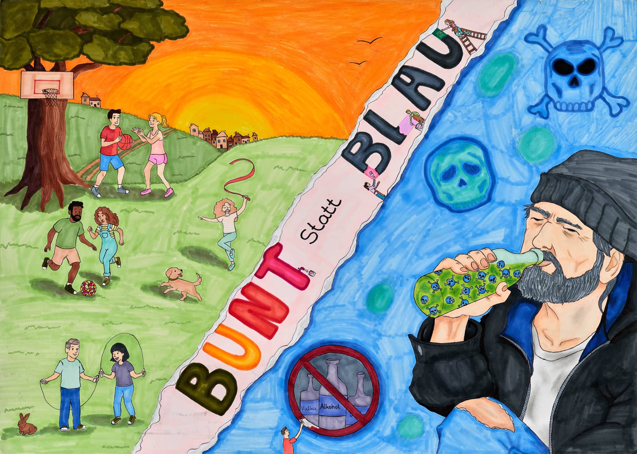 Motivbild Kampagne "bunt statt blau"