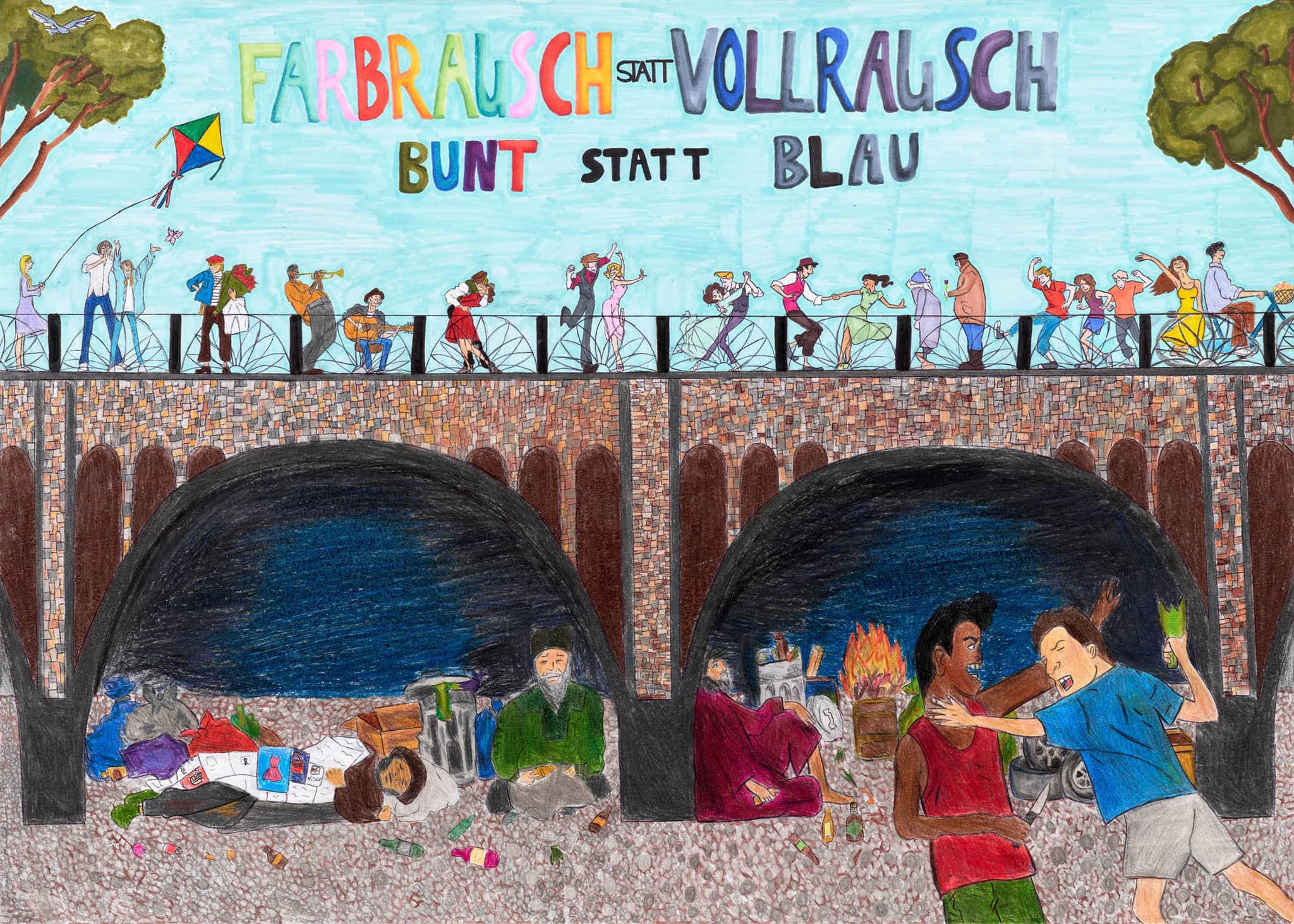 Motivbild Kampagne "bunt statt blau"