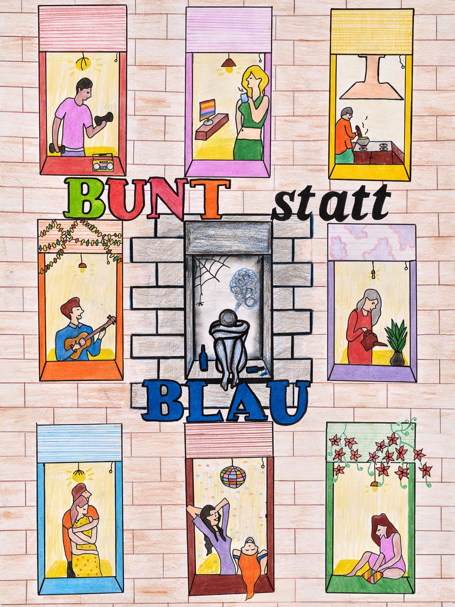 Motivbild Kampagne "bunt statt blau"