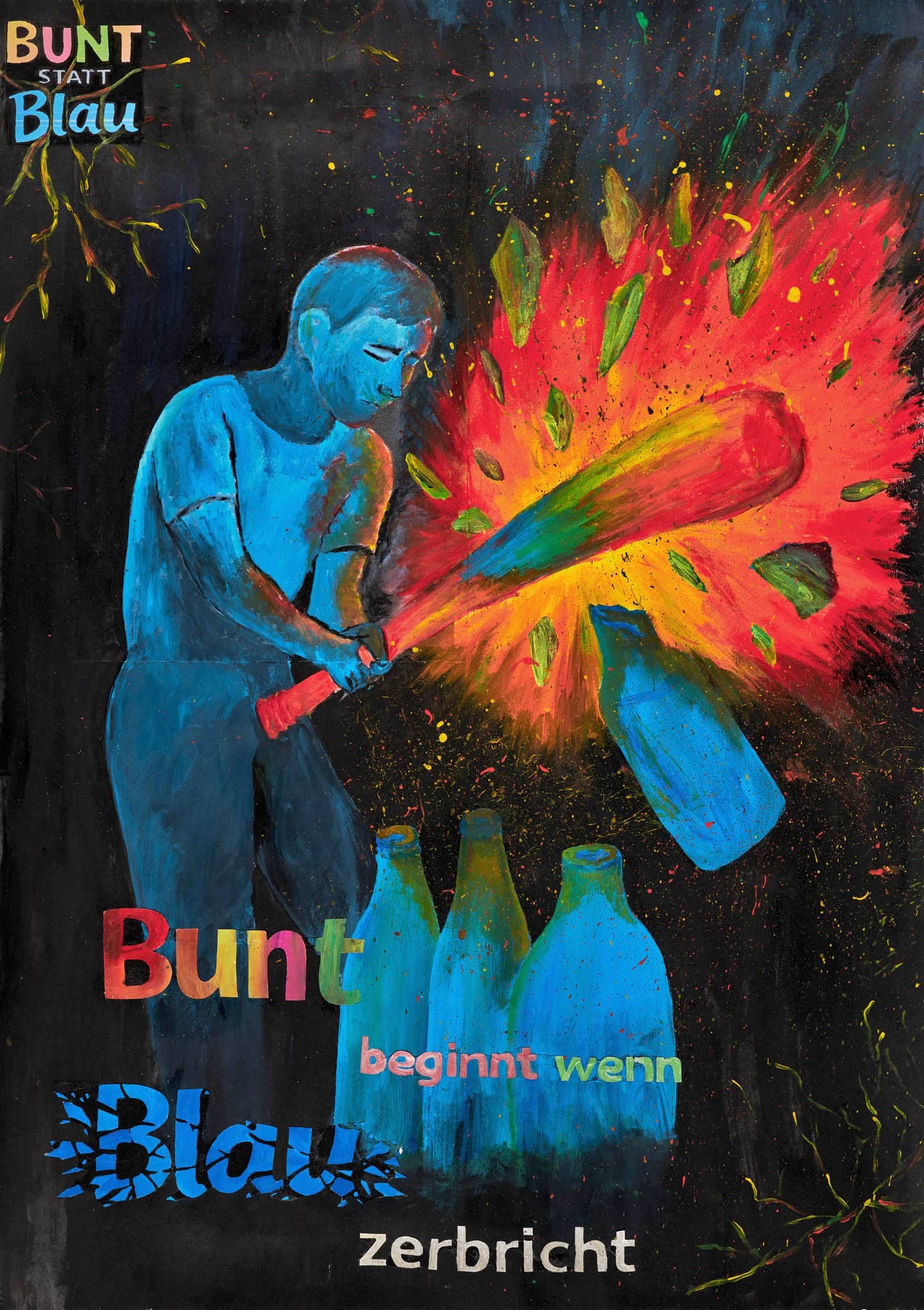Motivbild Kampagne "bunt statt blau"