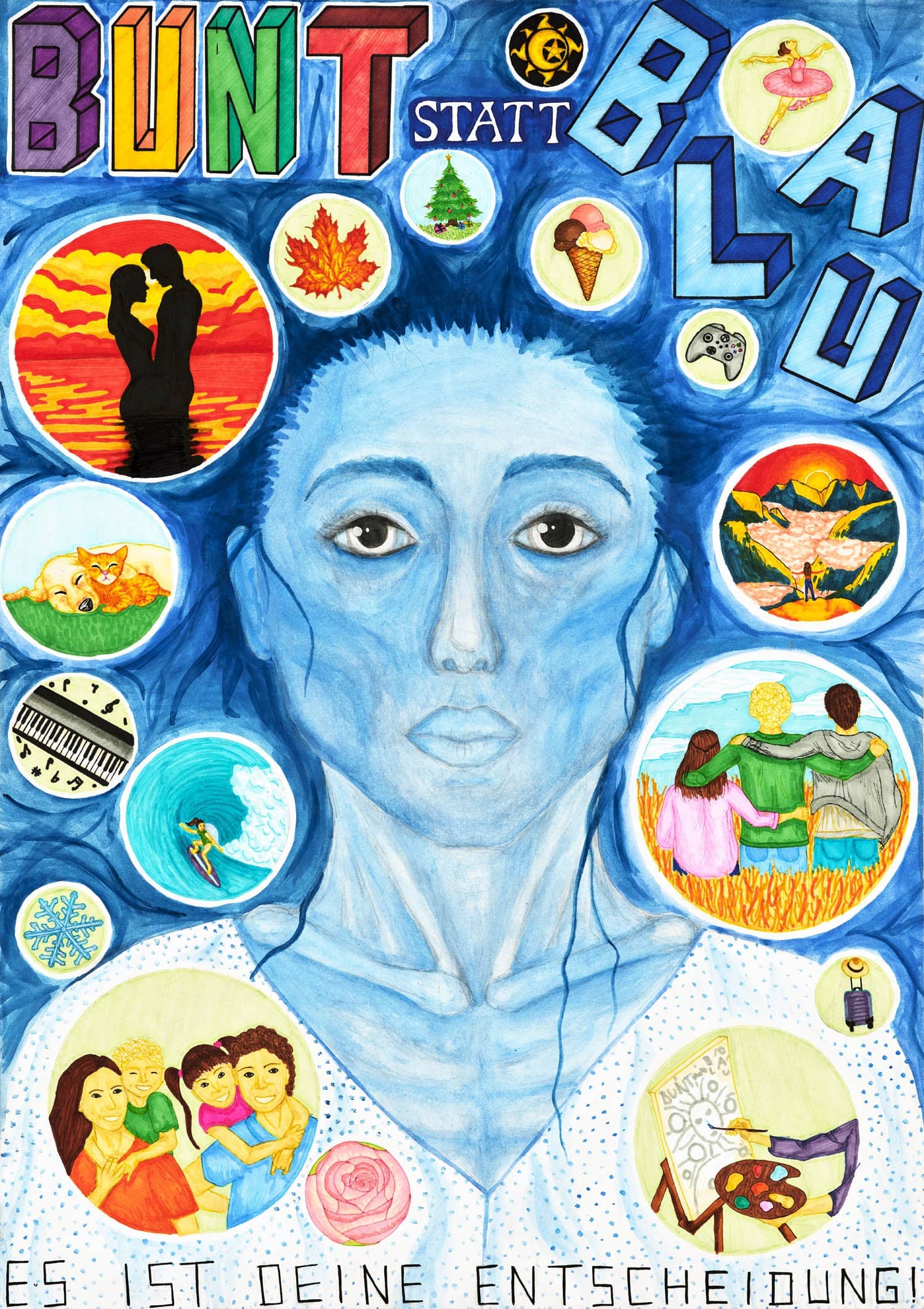 Motivbild Kampagne "bunt statt blau"