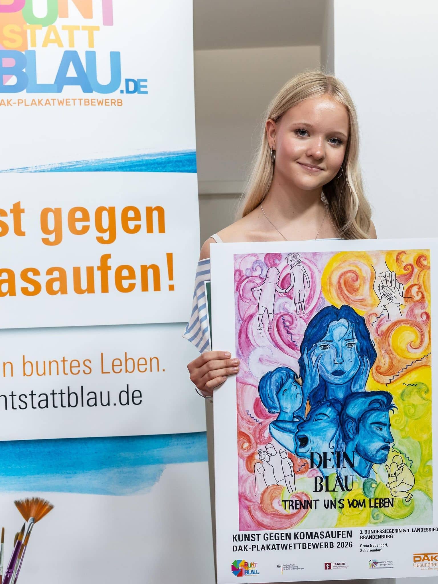 3.Platz: Bundessiegerin des Wettbewerbs Bunt statt blau 2026