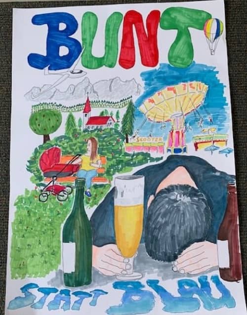 Motivbild Kampagne "bunt statt blau" 1.Platz