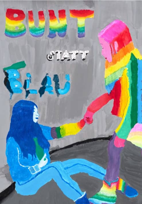 Motivbild Kampagne "bunt statt blau" 2.Platz