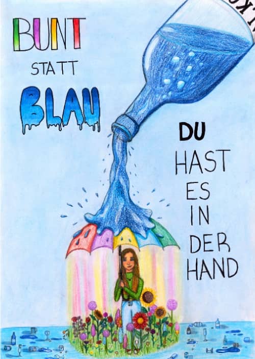 Motivbild Kampagne "bunt statt blau" 1.Platz