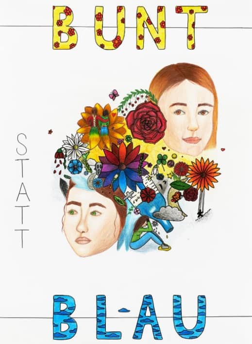 Motivbild Kampagne "bunt statt blau" Sachsen-Anhalt junge Talente