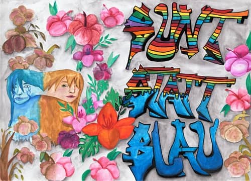 Motivbild Kampagne "bunt statt blau" Thüringen 1.Platz