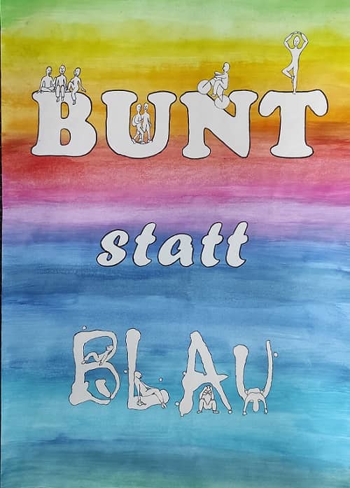 Motivbild Kampagne "bunt statt blau" Thüringen 3.Platz