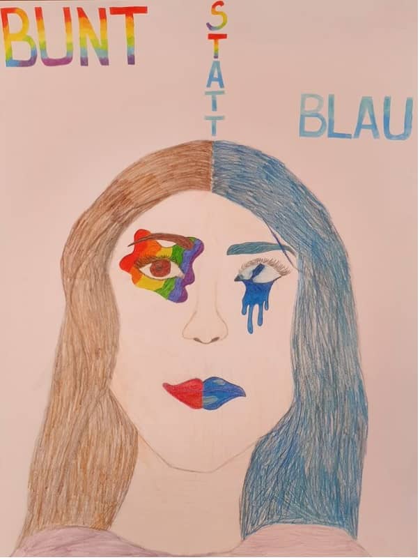 Motivbild Kampagne "bunt statt blau" junge Talente