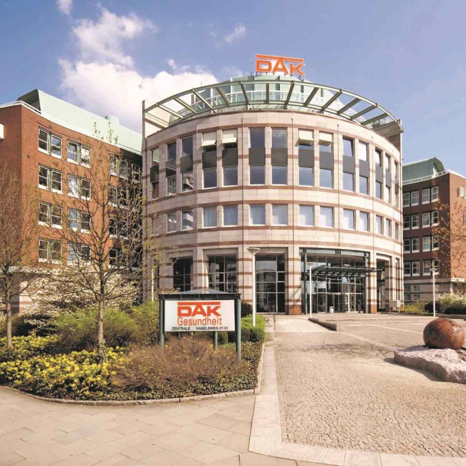 Die Zentrale der DAK-Gesundheit in Hamburg