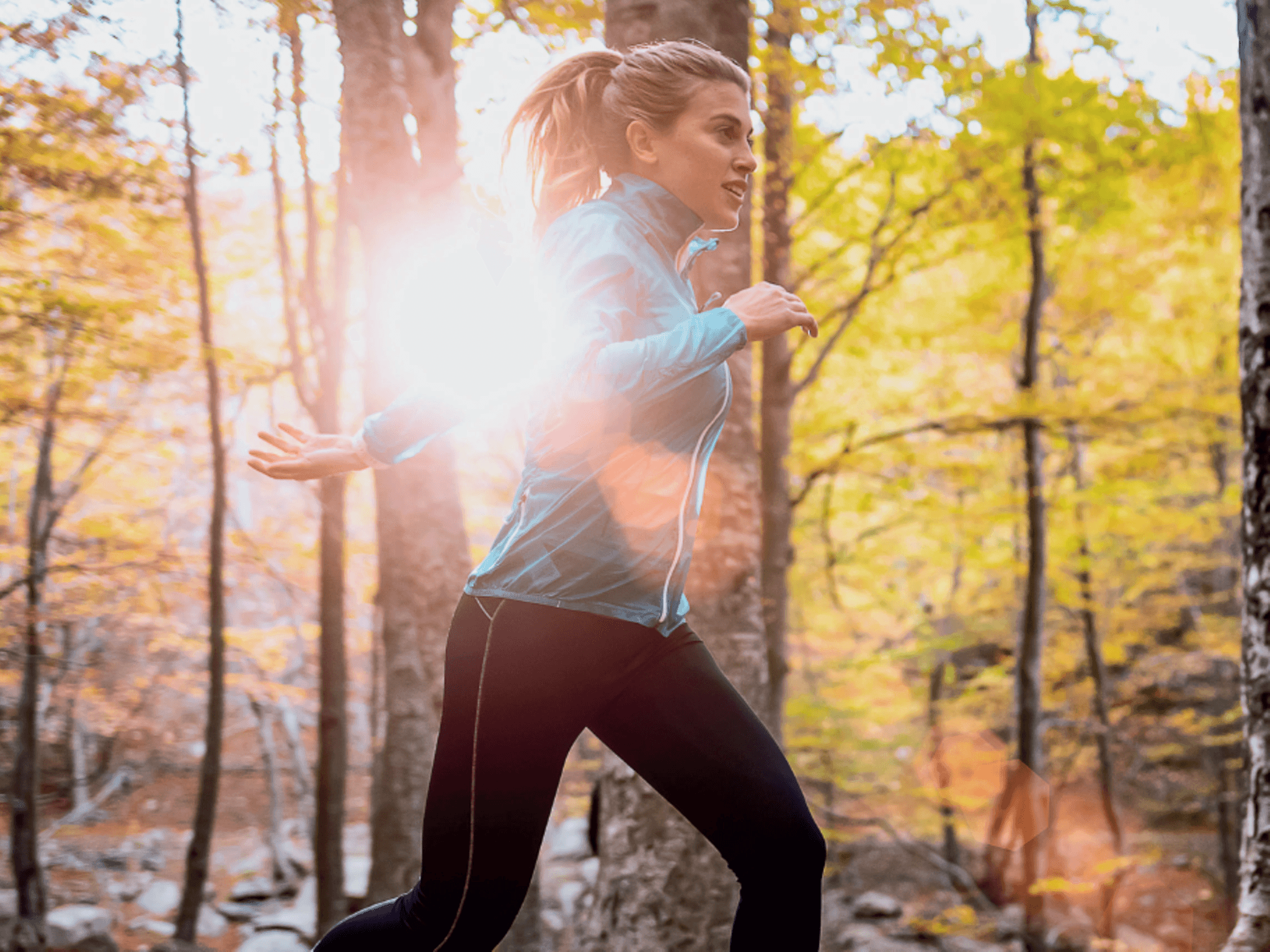 Joggerin im Wald