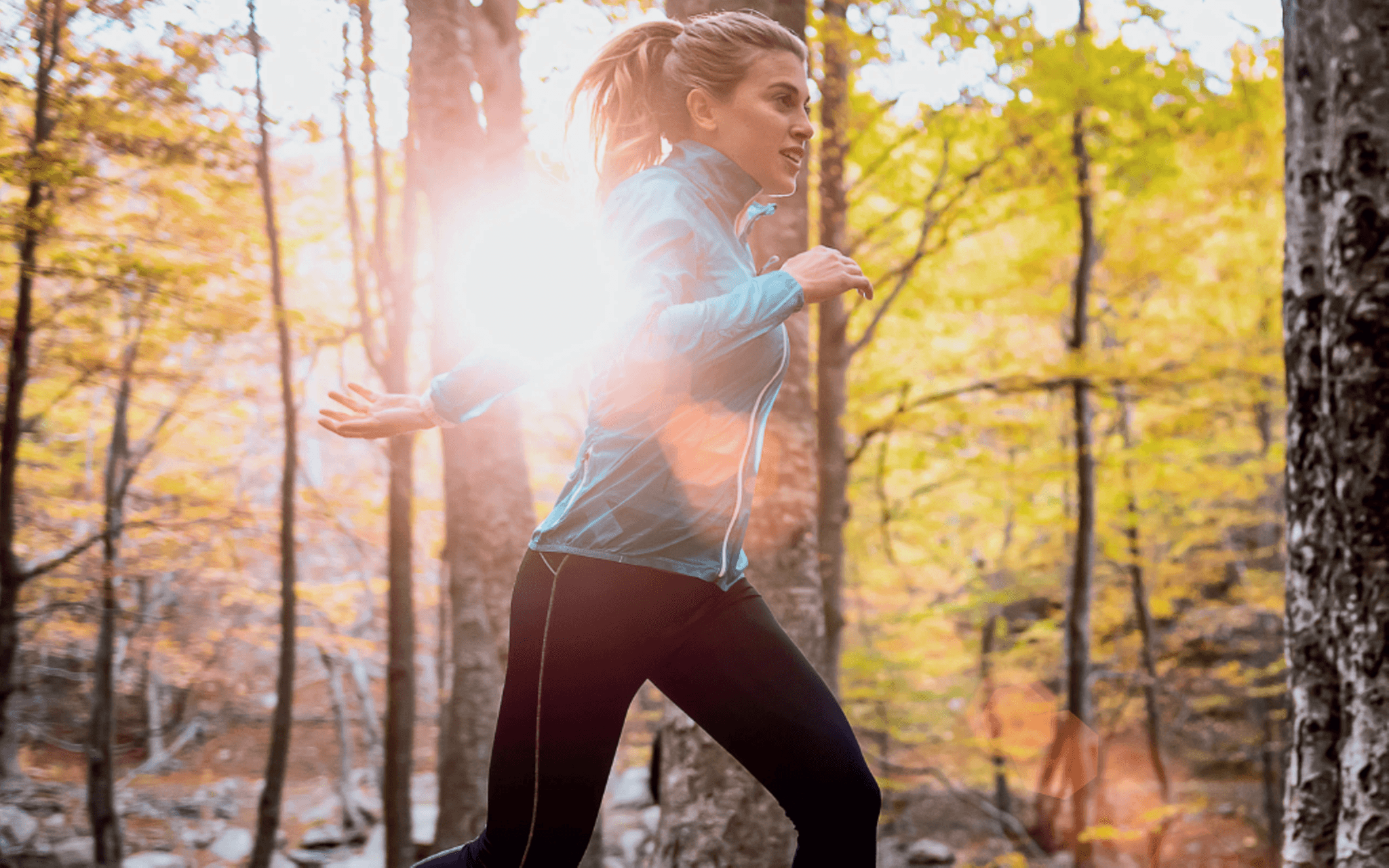 Joggerin im Wald