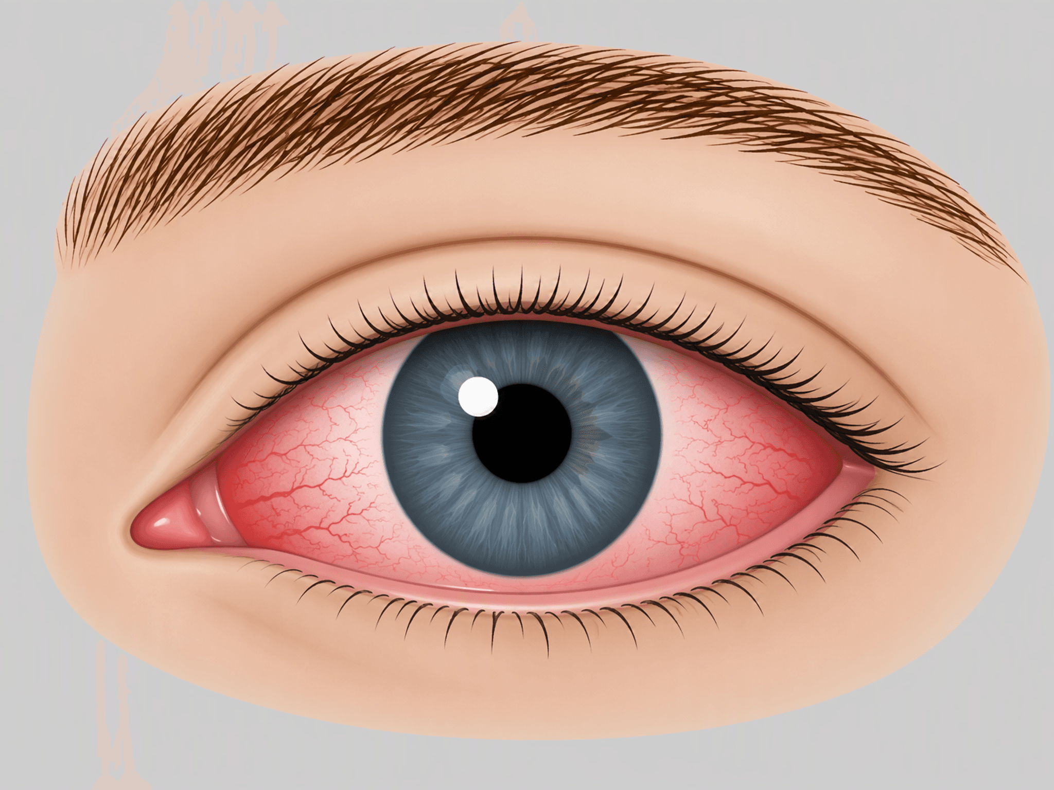 Illustration einer Bindehautentzündung
