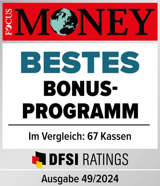 Auszeichnungen: Siegel von Focus Money für das beste Bonusprogramm.