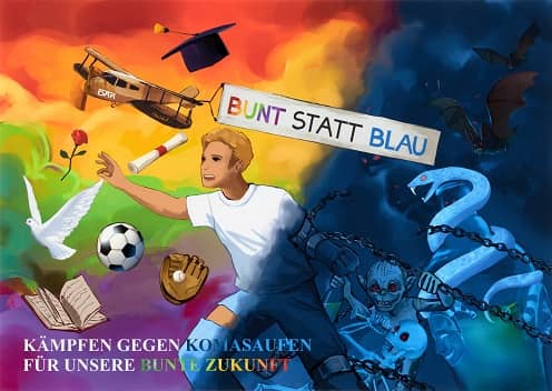 Motivbild Kampagne "bunt statt blau"