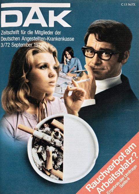 Bild: Titelbild des DAK Magazins 1972 zum Thema Rauchverbot am Arbeitsplatz