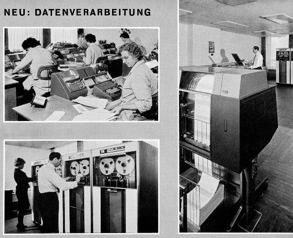 Bild: Historischer Einblick in die Datenverarbeitung 1962.