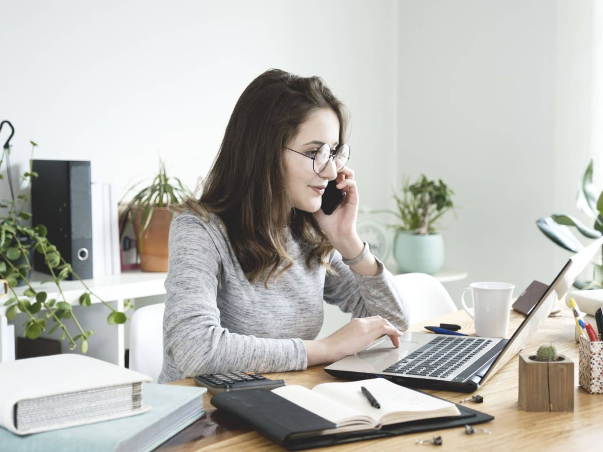 Chefin im Home Office