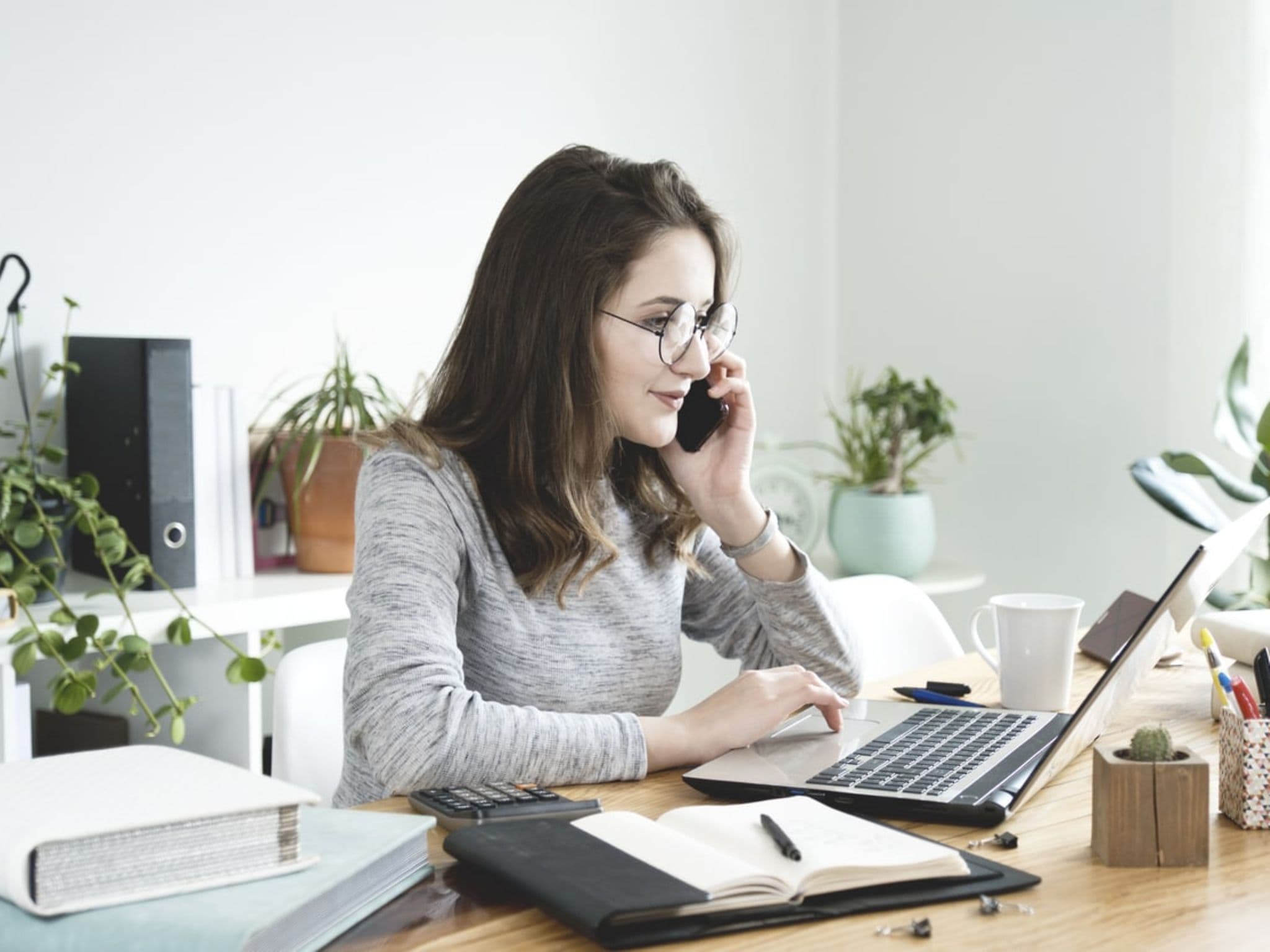 Chefin im Home Office