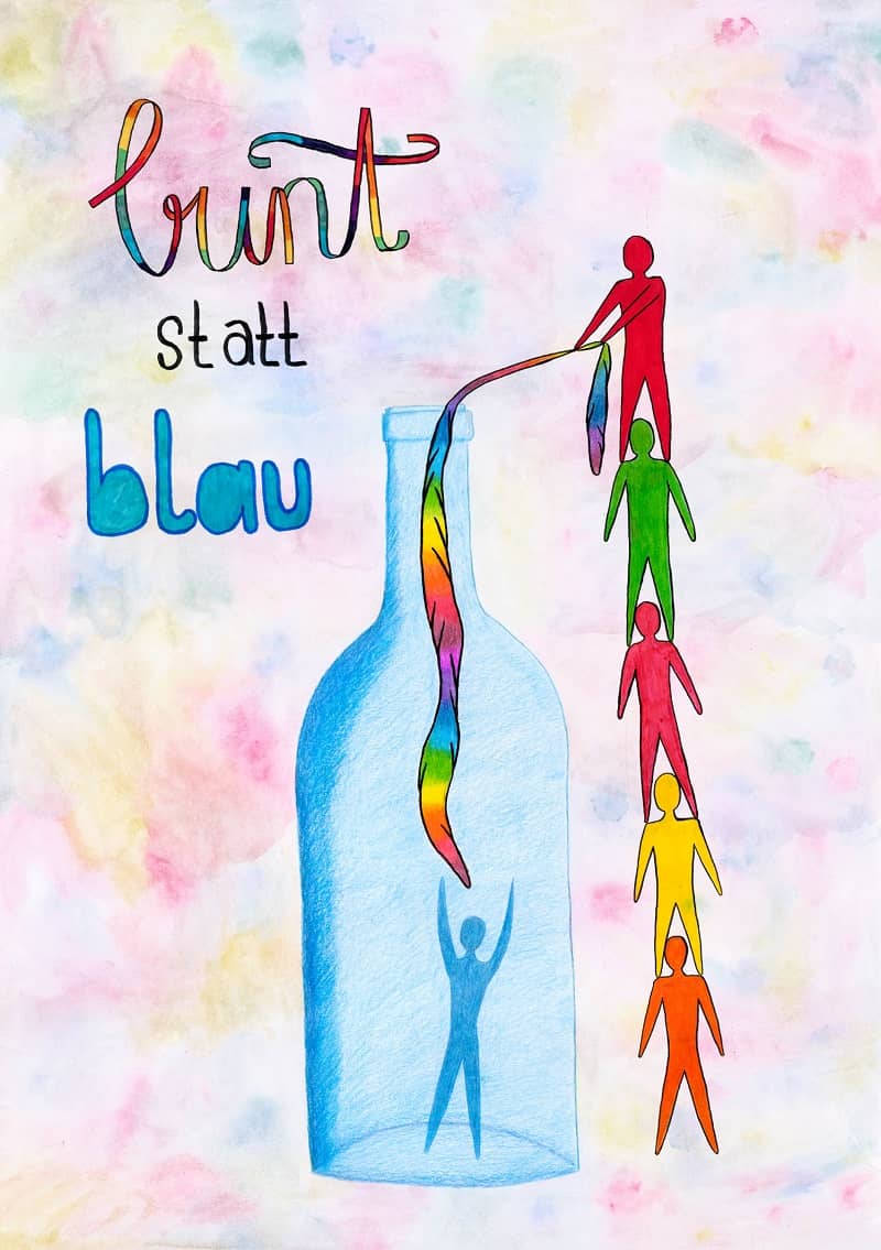 Motivbild Kampagne "bunt statt blau"