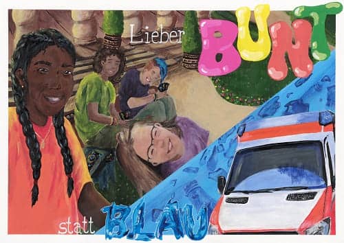 Motivbild Kampagne "bunt statt blau"