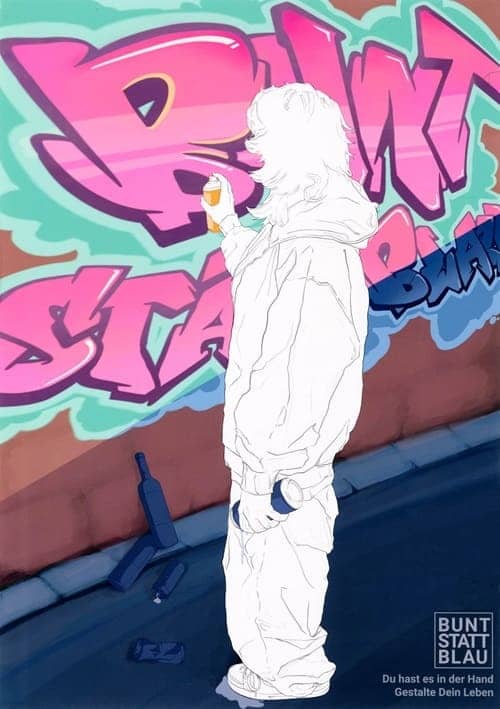 Motivbild Kampagne "bunt statt blau"