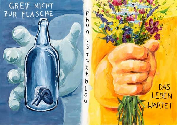 Motivbild Kampagne "bunt statt blau"