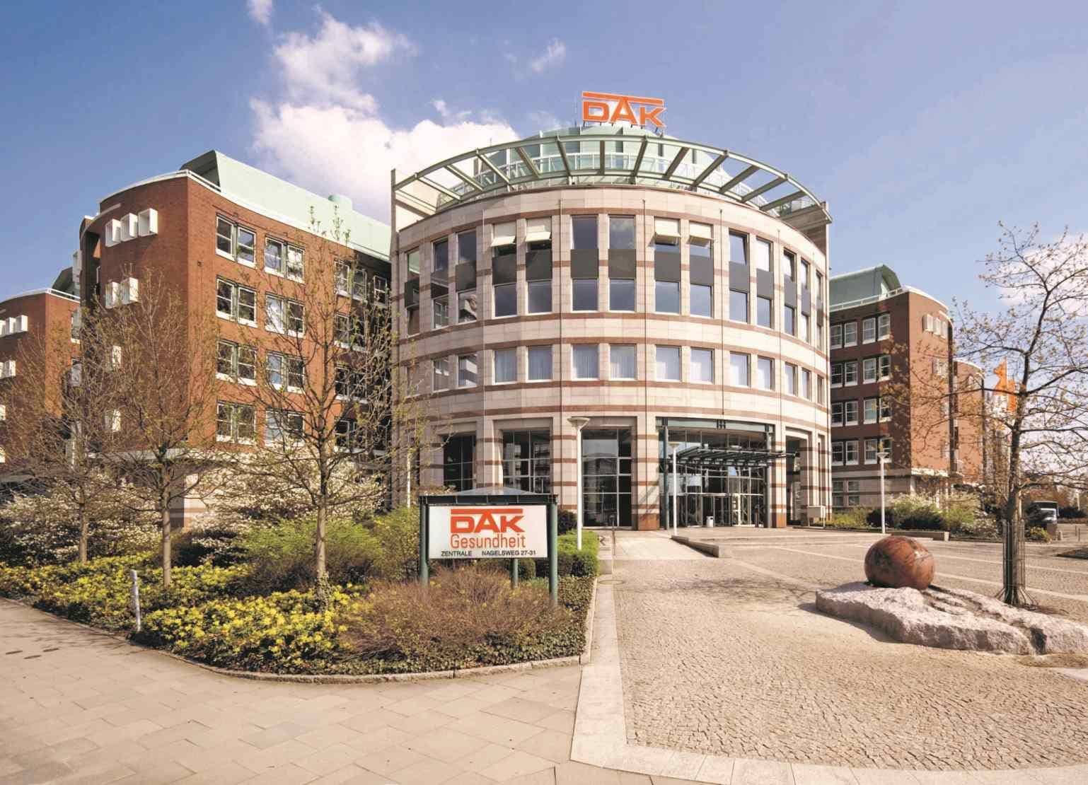 Die Zentrale der DAK-Gesundheit in Hamburg