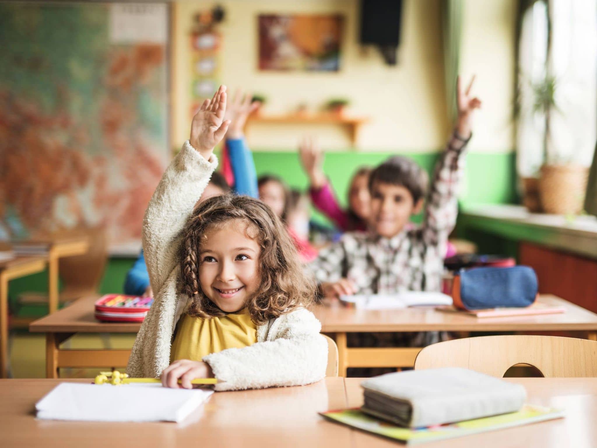 Bild: Mädchen in einer Schulklasse